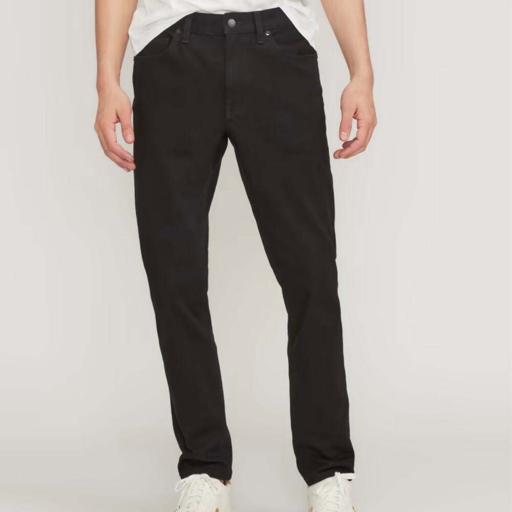 Everlane Uniform Men's The Slim 4-Way Stretch Jean 32x34 Black Organic